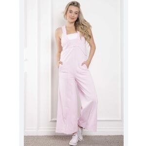 Blue Velvet Pink Overalls